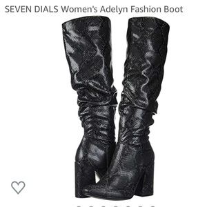 Seven Dials Adelyn faux snake Knee High Boots Sz 7